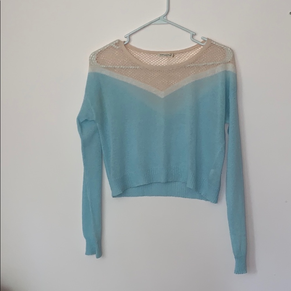 Mustard Seed Cropped sweater baby pink/baby blue